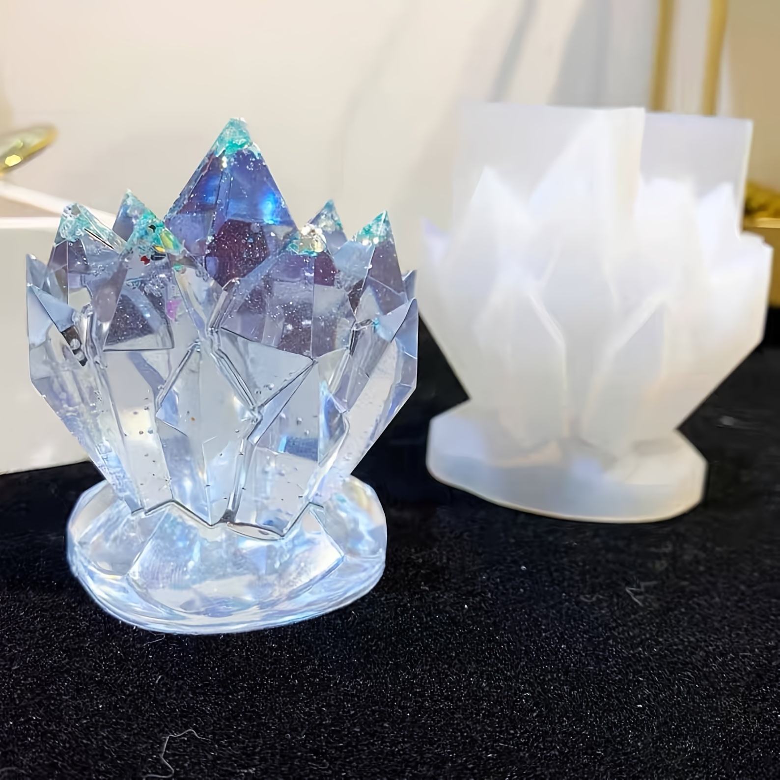 Diy Crystal Pendulum Epoxy Resin Molds Necklace Pendant Uv - Temu