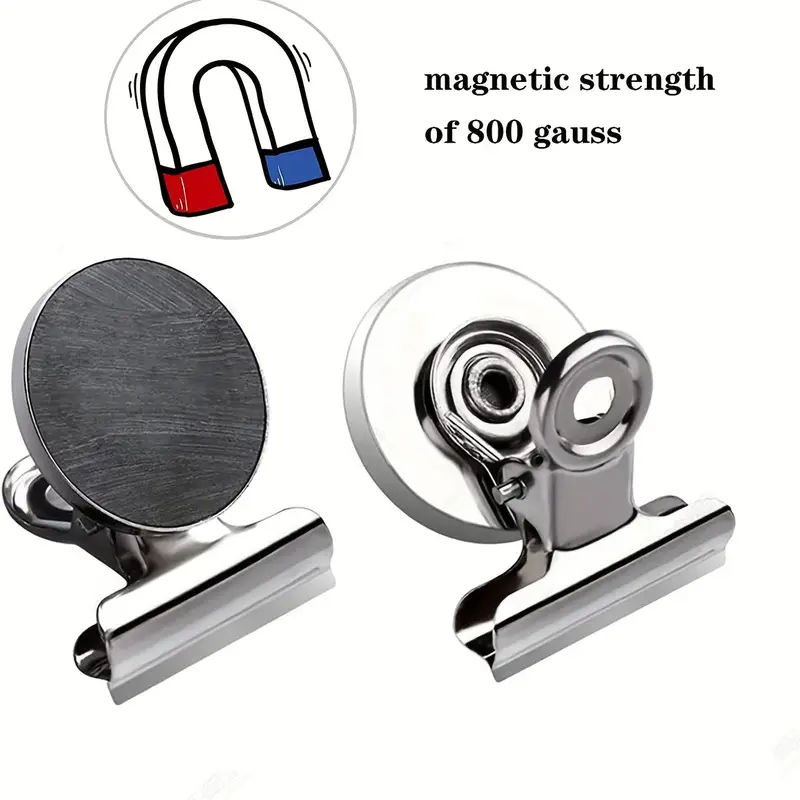 Clip Magnétique Rond, Clip Magnétique Puissant Durable en Acier