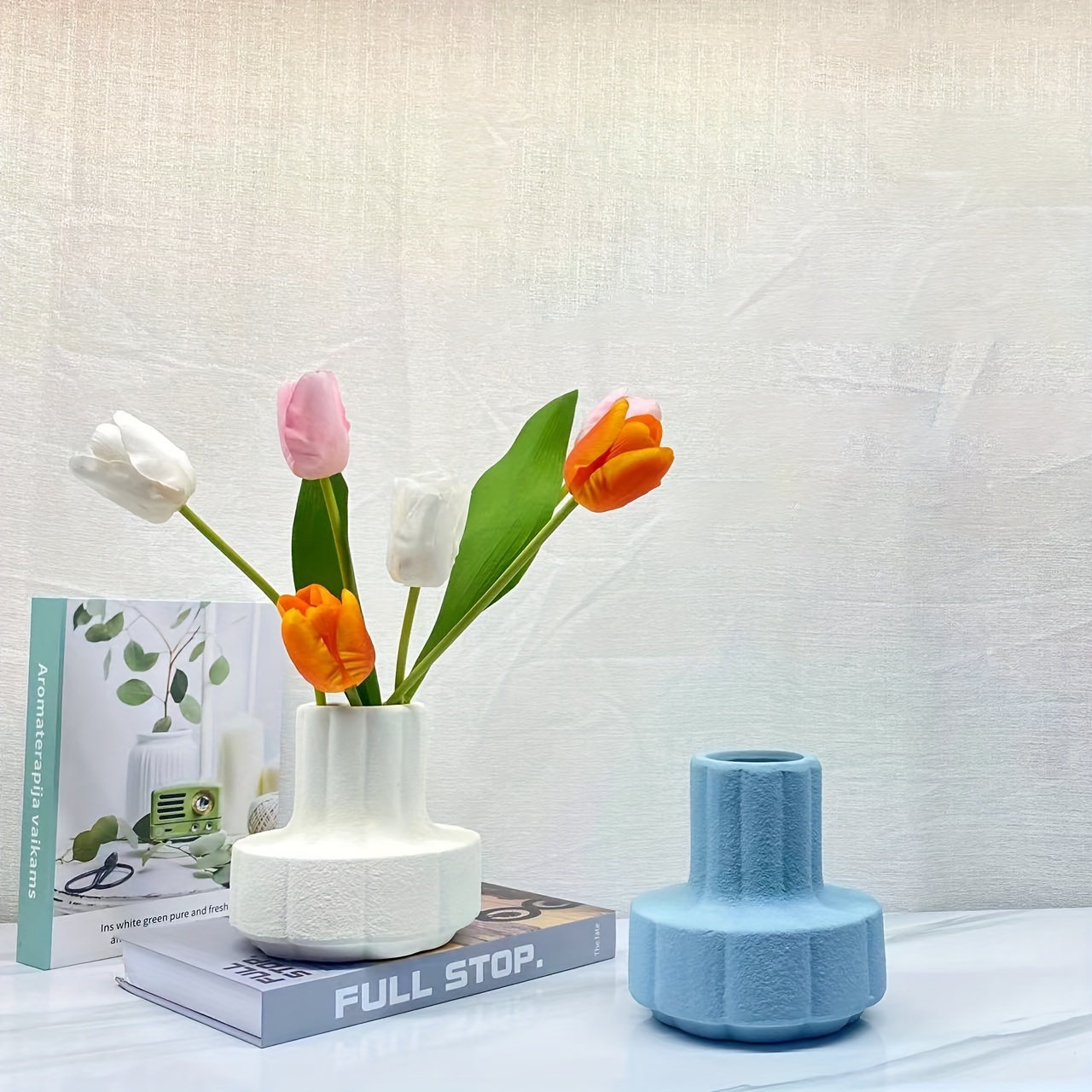 gudong decorazione da tavolo vaso di fiori vaso di tulipani piccoli vasi per  la decorazione della tavola vaso di libro vasi deco vaso di libro vaso  acrilico per fiori freschi o artificiali 
