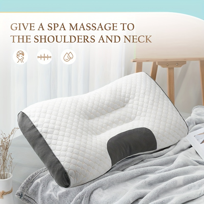 Almohada Cervical ortopédica para el cuello, cojín de masaje de SPA de  fibra de soja para el hogar, ayuda a dormir y protege el cuello
