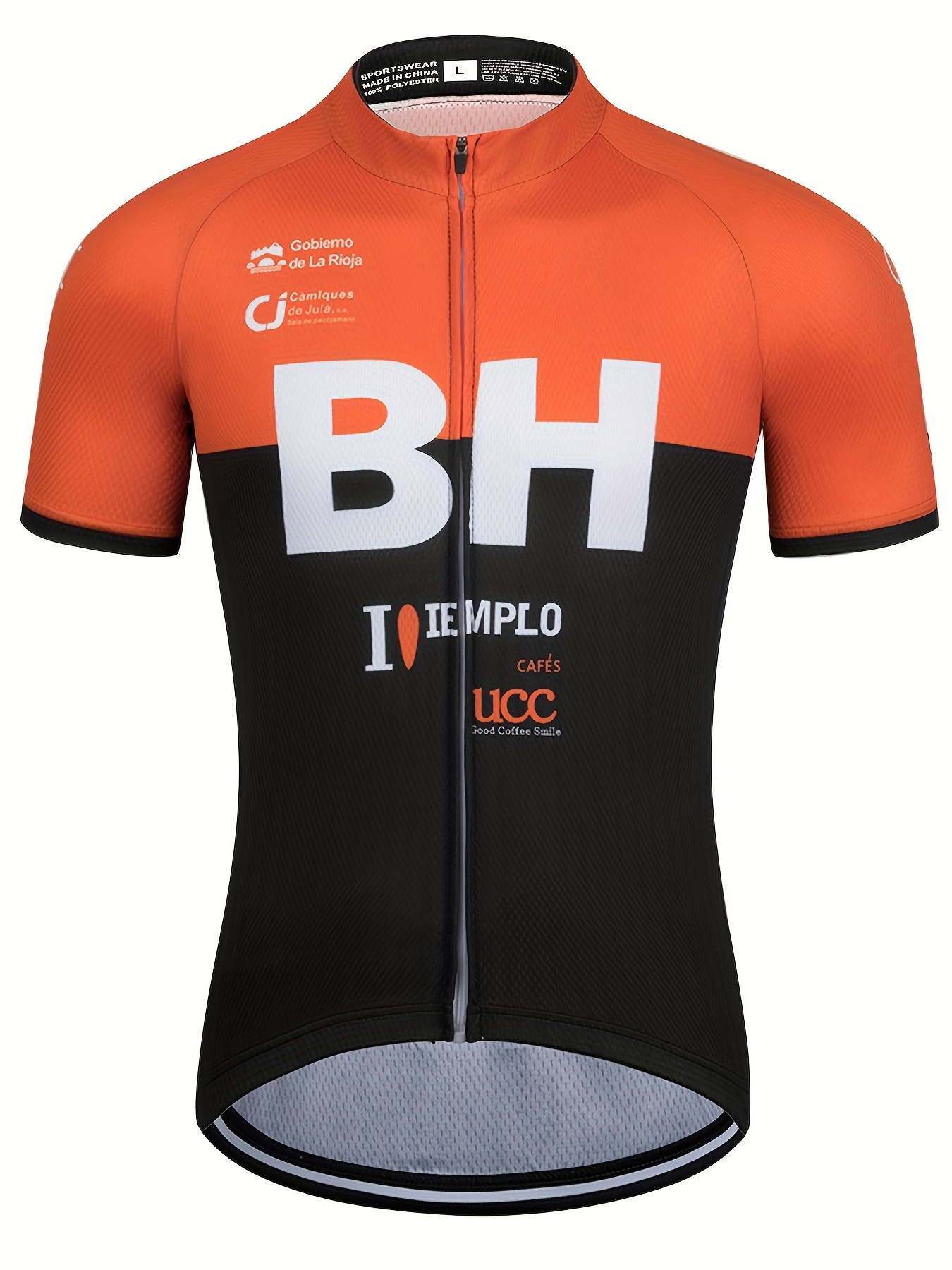 Ride Mens Orange Short Sleeve Cycling Jersey