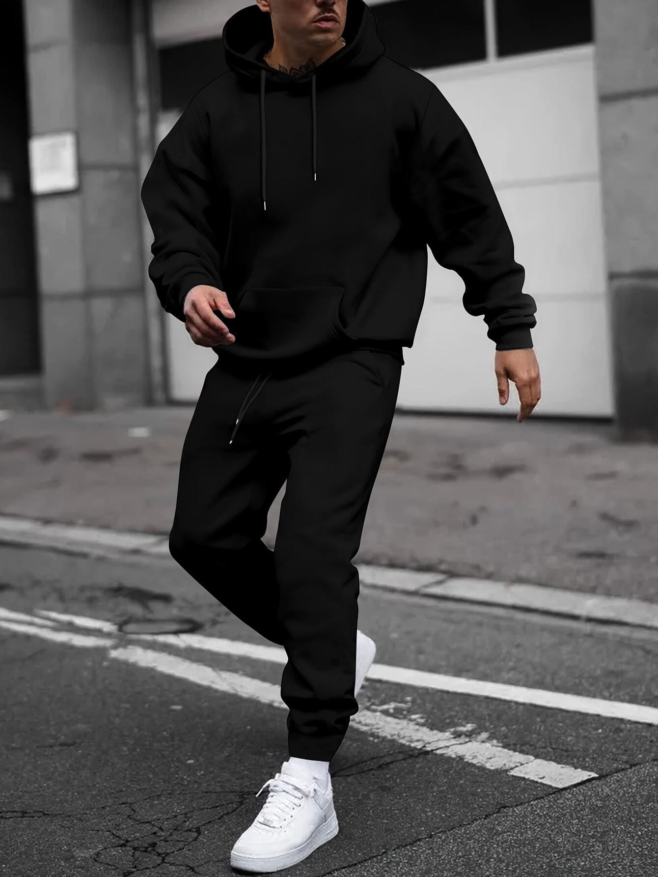 Black Hoodie with Sweatpants Outfits For Men (77 ideas & outfits