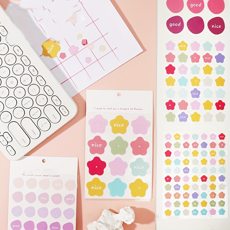 Dots Collage Love Slitting Hand Account DIY Tool Sticker Package Ins
