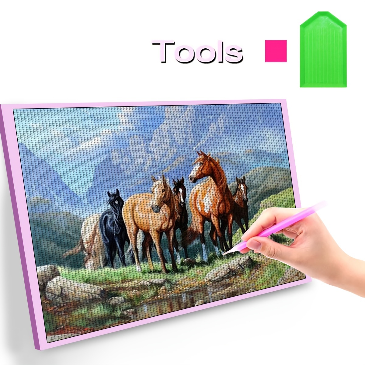 Mountain Horse Animal, 5D Diamond Painting Kits