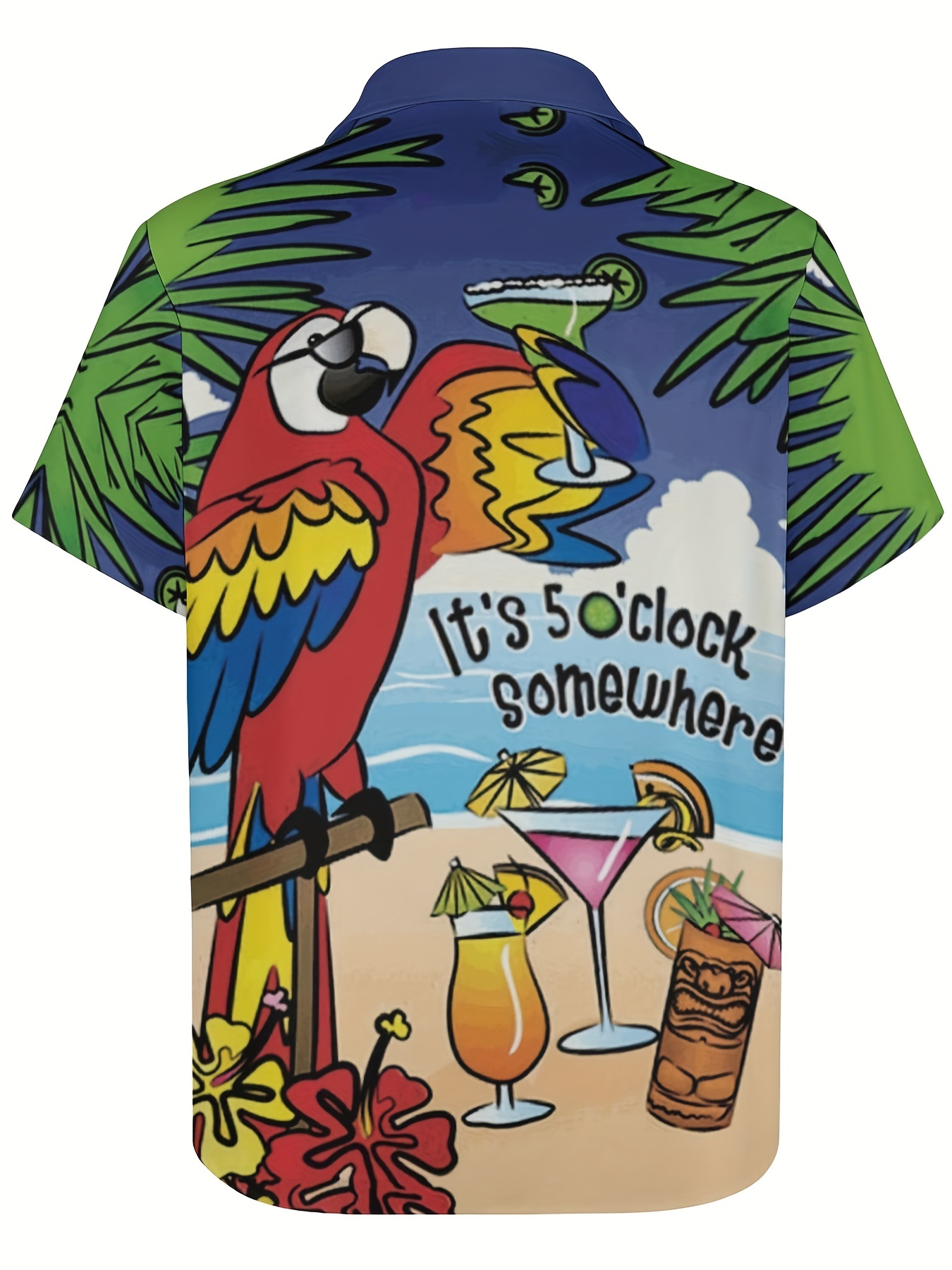 Parrots It's Five Oclock Somewhere Cocktails Hawaiian Shirt For Men & in  2023