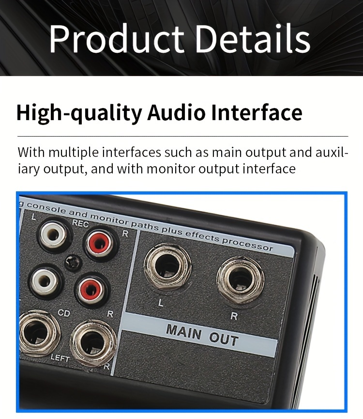 4channel Mixing Console Effects Equalization Adjustment Audio Mixer Usb Pc Dedicated Mixer