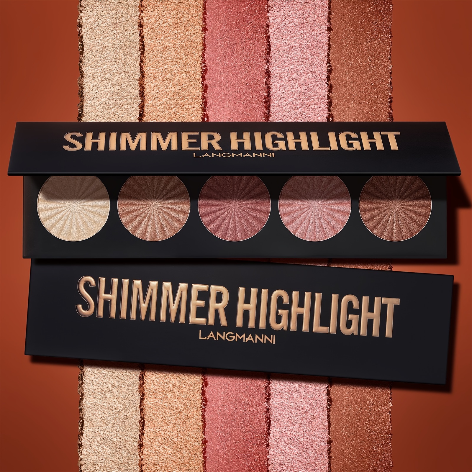 

New 5-color Highlighter Contouring Palette, Glitter Three-dimensional Natural Brightening Highlighter Plate Face Makeup