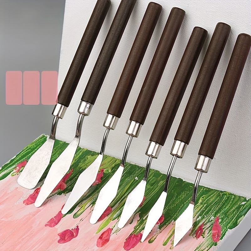 7pcs Oil Painting Scraper Special Round Head Scraper For Oil Painting Stick  Paint Knife Palette Knife For Painting