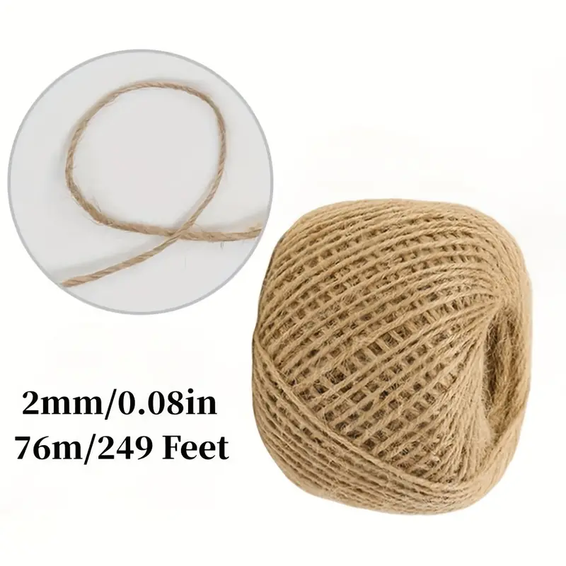Jute Twine Long Jute String For Craft Gift Wrapping Home - Temu