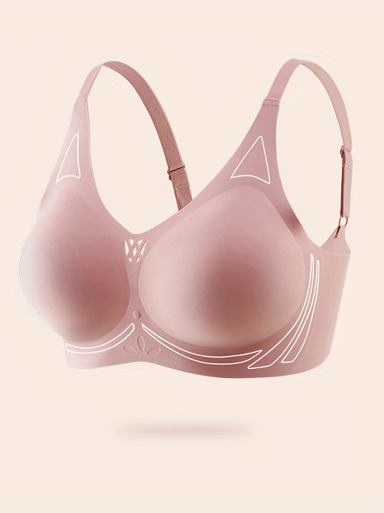 Honeycomb Cotton Bra Wireless Seamless High Side Underarm - Temu