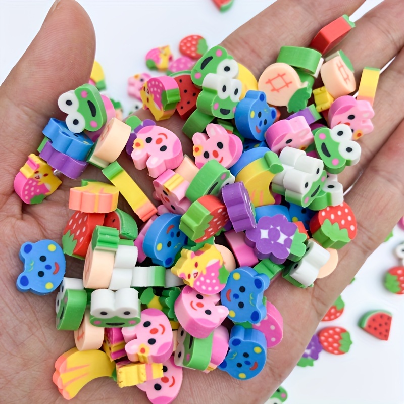  300PCS Assorted Mini Novelty Pencil Erasers for Kids,Fun Cute  Bulk Fruit Animals Collection Erasers for Classroom Student Prize Homework  Awards Party Gifts School Supplies : Office Products