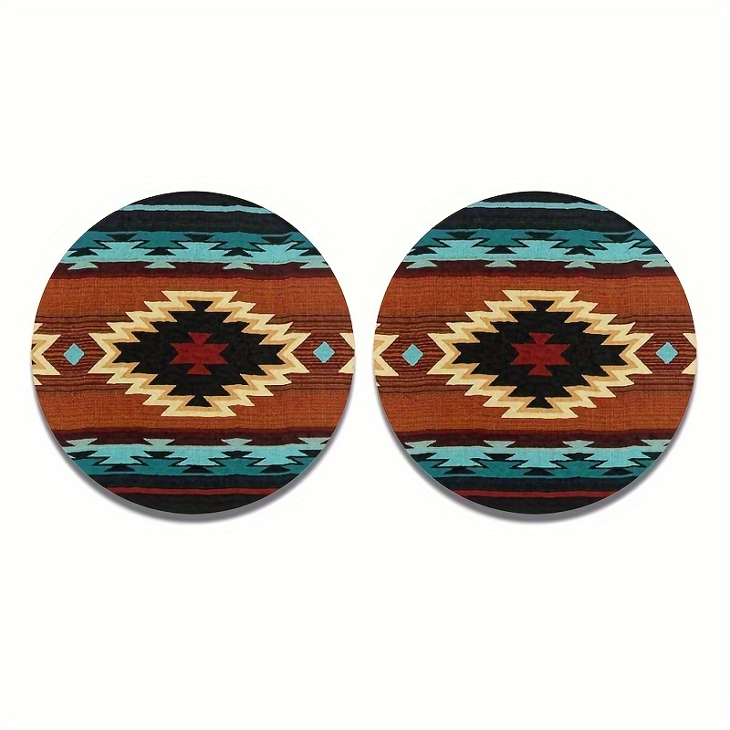 Tribal Navajo Car Coasters Cup Holder Coasters Protective - Temu