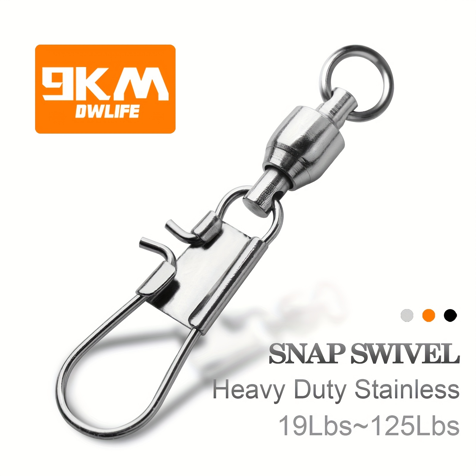 

Heavy Duty Stainless Steel Fishing Swivels With Interlock Snap - Ideal For Saltwater And Freshwater Fishing, 9km Ball Bearing For Smooth Rotation