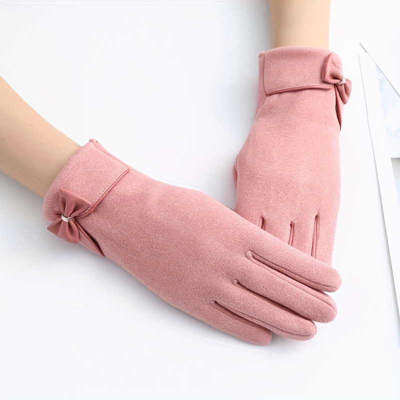 Guantes rosas para mujer, guantes de invierno para mujer, guantes de  pantalla táctil para mujer, guantes impermeables de invierno cálidos