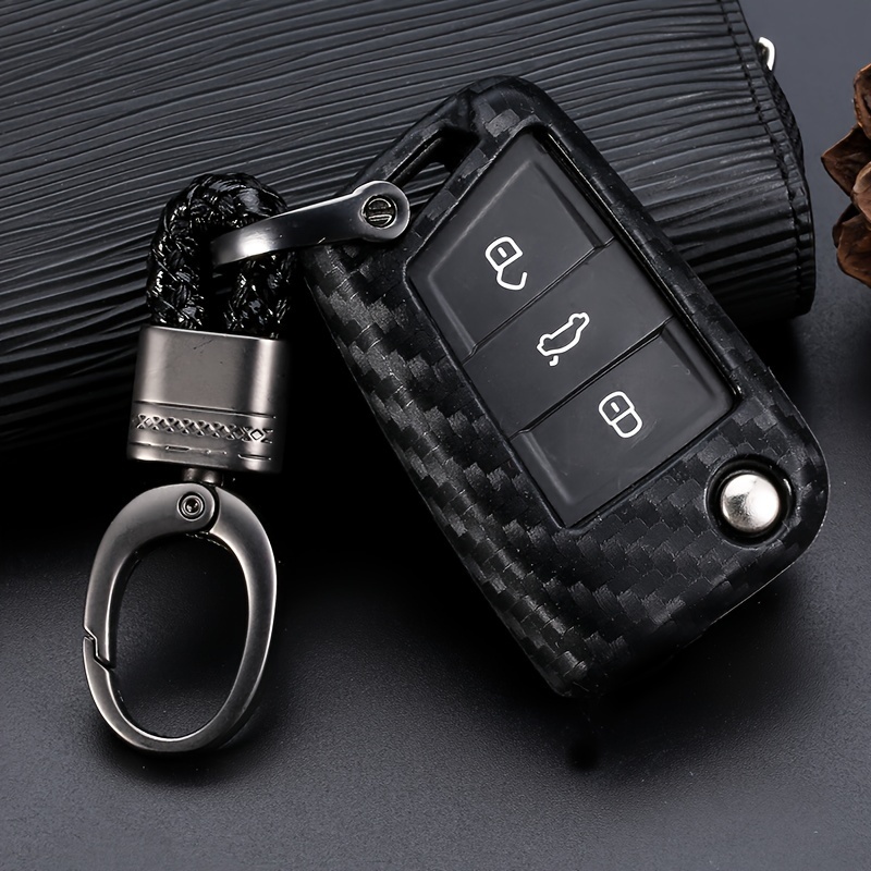 Auto Schlüsselanhänger Abdeckung Smart Zinklegierung Schlüsselabdeckung,  passend für Skoda Octavia 2 3 A5 A7 Superb Fabia 2 3 Kodiaq Karoq Kamiq  Rapid