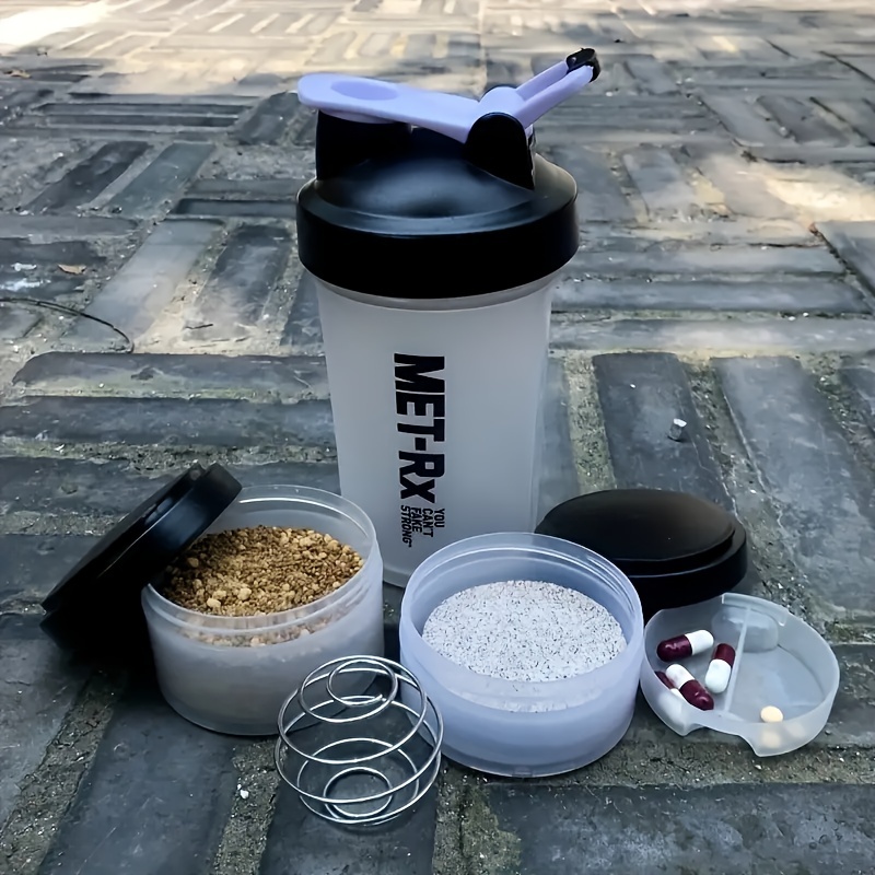 Protein Shaker Bottle, Mixer Cup With Powder Storage, Portable Workout  Water Cup For Running Cycling Fitness - Temu