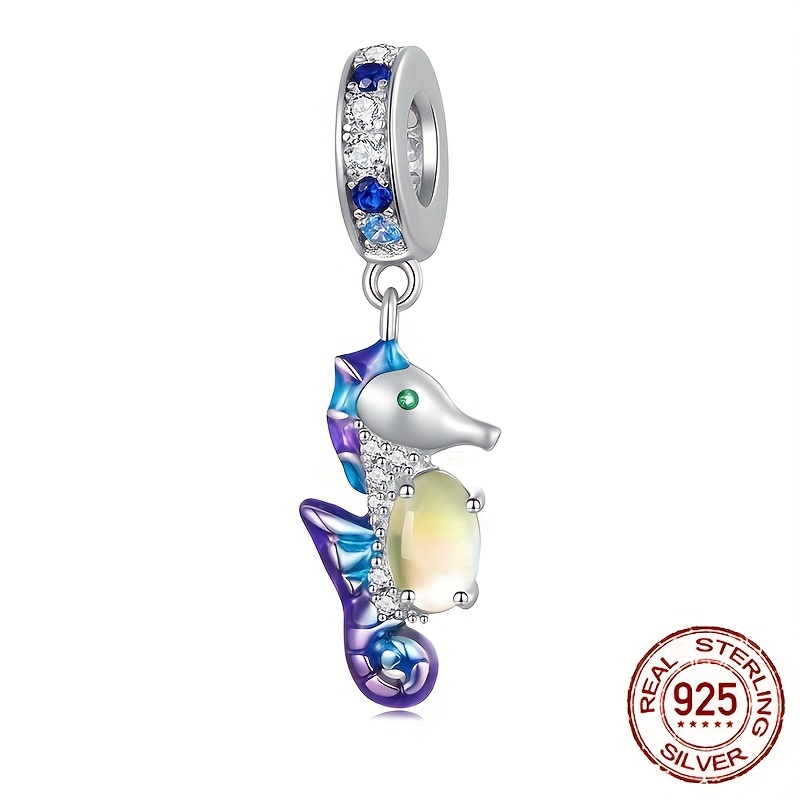 925 Sterling Silver Moonstone Seahorse Pendant | Our Store
