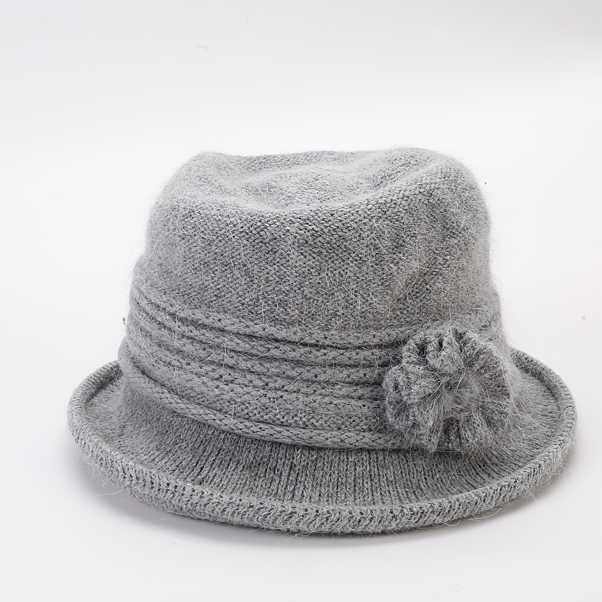 Woolen Bucket Hat Winter Simple Fashion Warm Fishing Hat - Temu