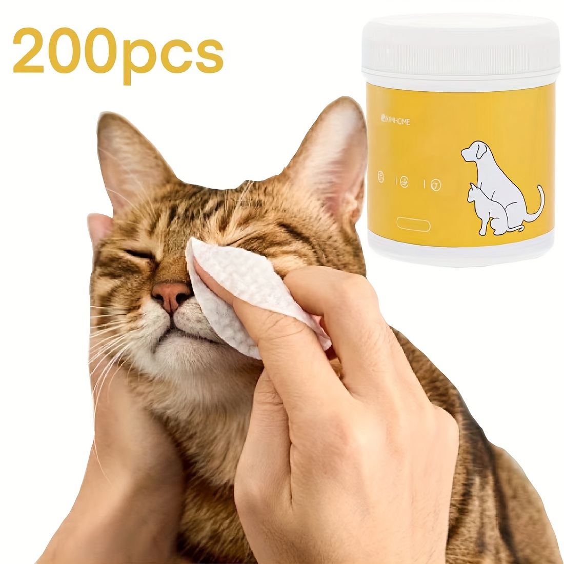 

200pcs Pet Eye Special Eye Wipe, To Remove Tear Marks, Dog Eye Cleaning Artifact