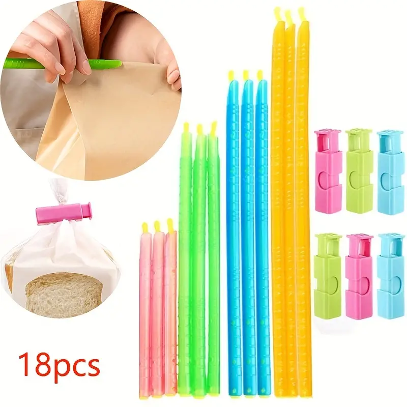 18pcs Sealing Sticks, Bag Sealers, Reusable Chip Clips, Bag Clips Easy For  Food Storage Bread Bags And Snacks, Airtight & Waterproof Seal, Kitchen Acc