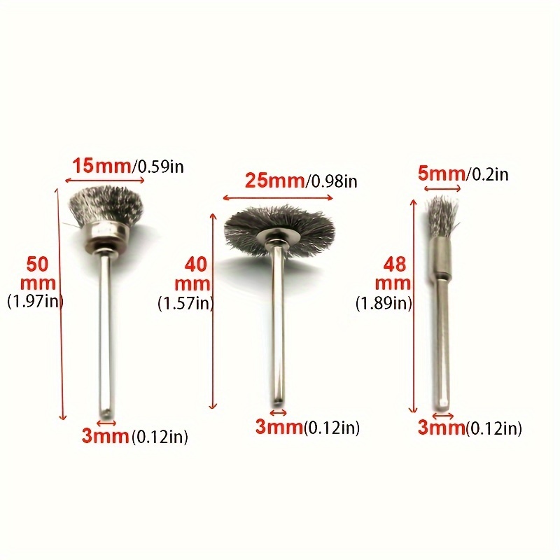 9pcs Steel Wire Wheel Brushes Rotary Tools Grinders Engraving Machines