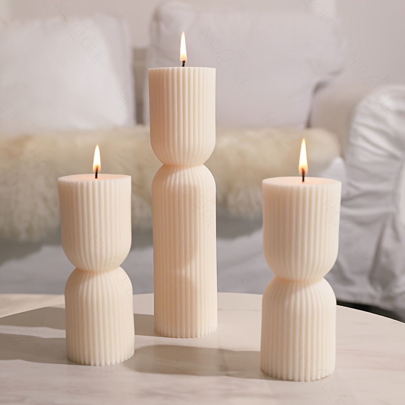 2 Pezzi Stampo In Silicone Candele Cilindriche A Strisce - Temu Italy