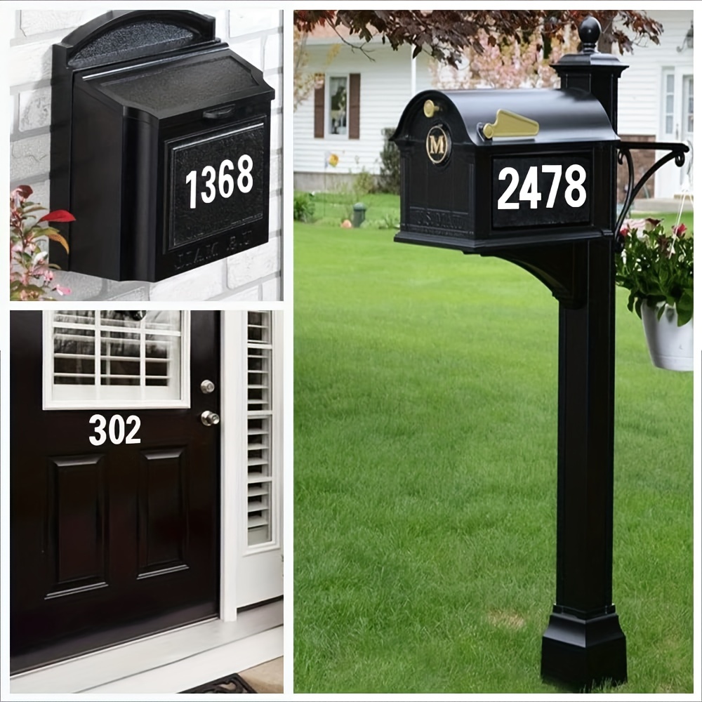10 Sheets Mailbox Numbers and Letters Stickers for Outside Stick on Black  Vinyl Alphabet Number Decals Sticky for Home Business Apartment Address