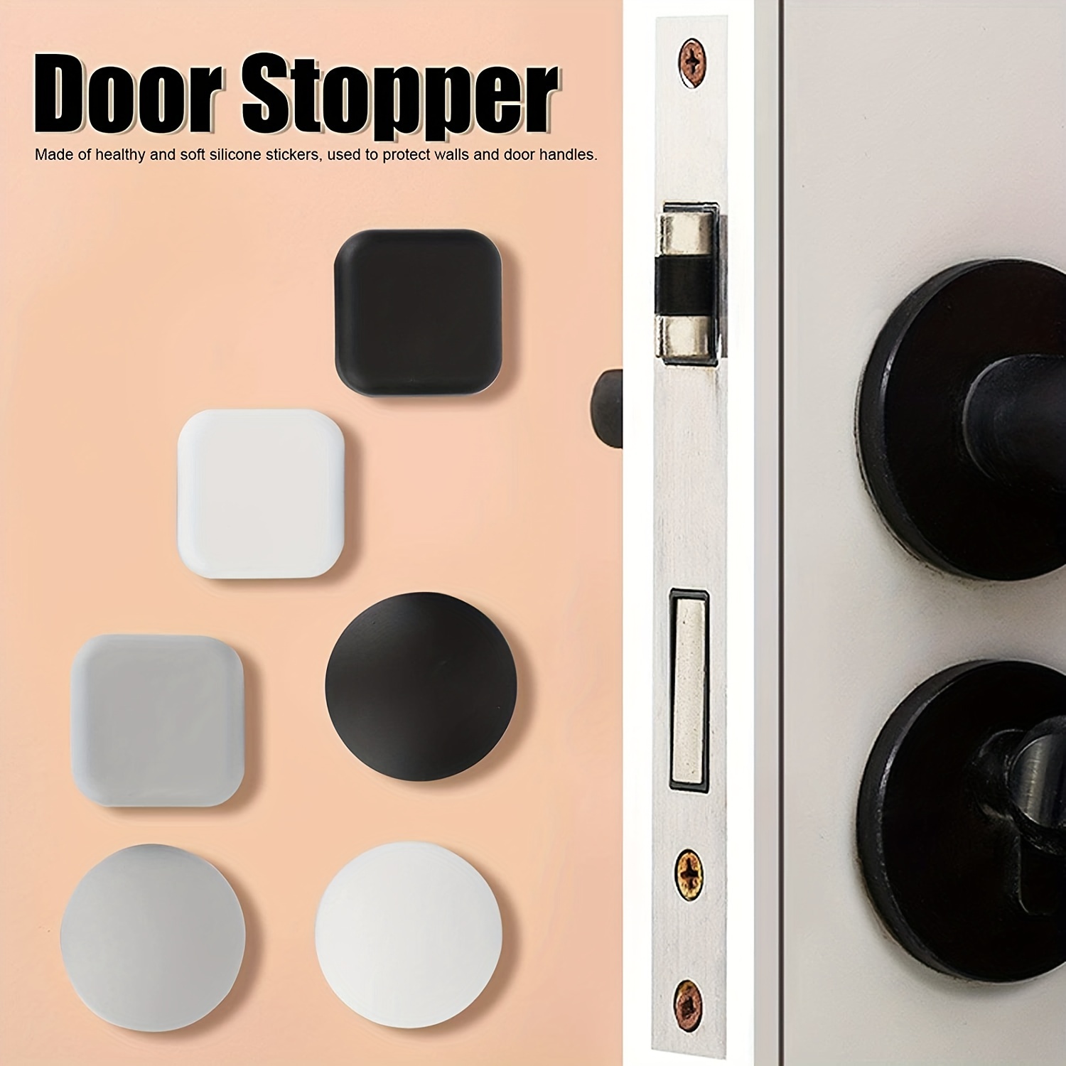 Door Stopper Silicone Handle Bumpers Self Adhesive Mute Anti - Temu
