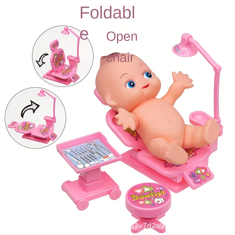 Fun Little Toys Kit de médecin pour enfants 33 pièces, kit médical de  dentiste avec stéthoscope électronique et chaise d'unité dentaire pour  enfants et rôle de médecin 