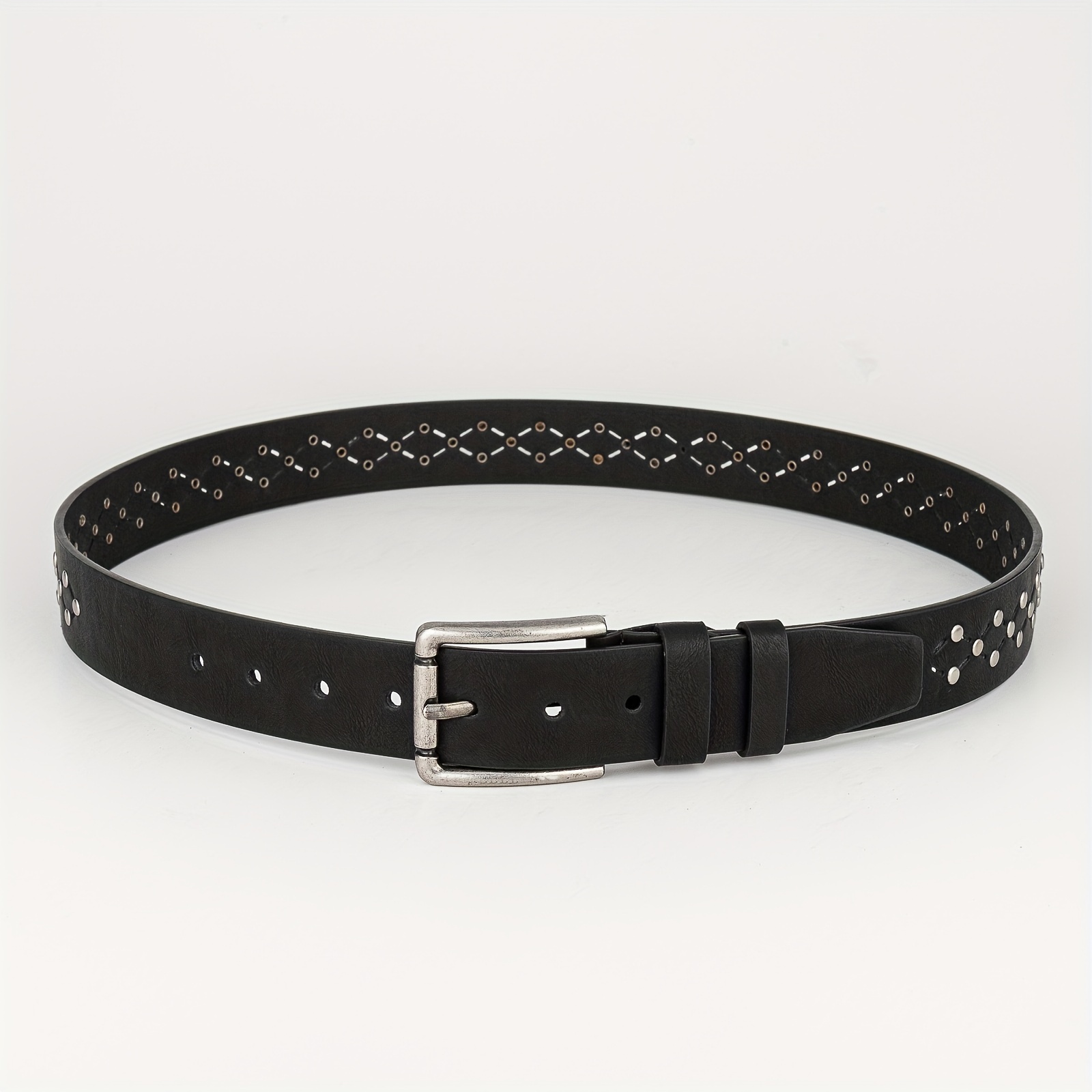 Pure Rivet Casual Belt PU Men's Leather Belt