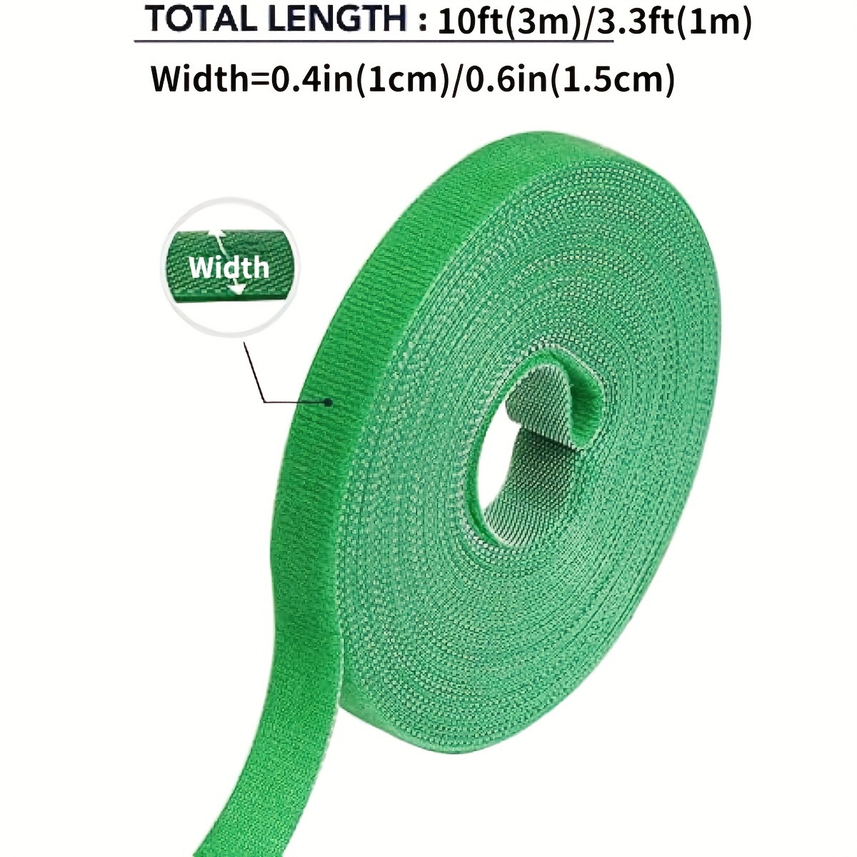 1 Roll, Plant Ties, Hook And Loop Fastener, Garden Tape For Plant, Free Cut  And Reusable Adjustable Thicker Support For Growing, Strong Grip, Tomato V