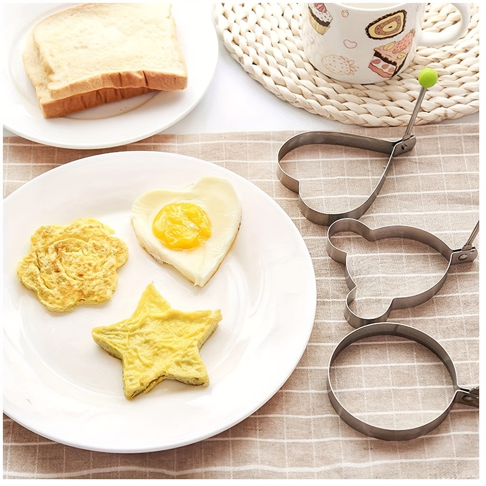 Fried Egg Molds, Pancake Mold Maker With Handle For Kids, Mold Non Stick  For Griddle 5pcs