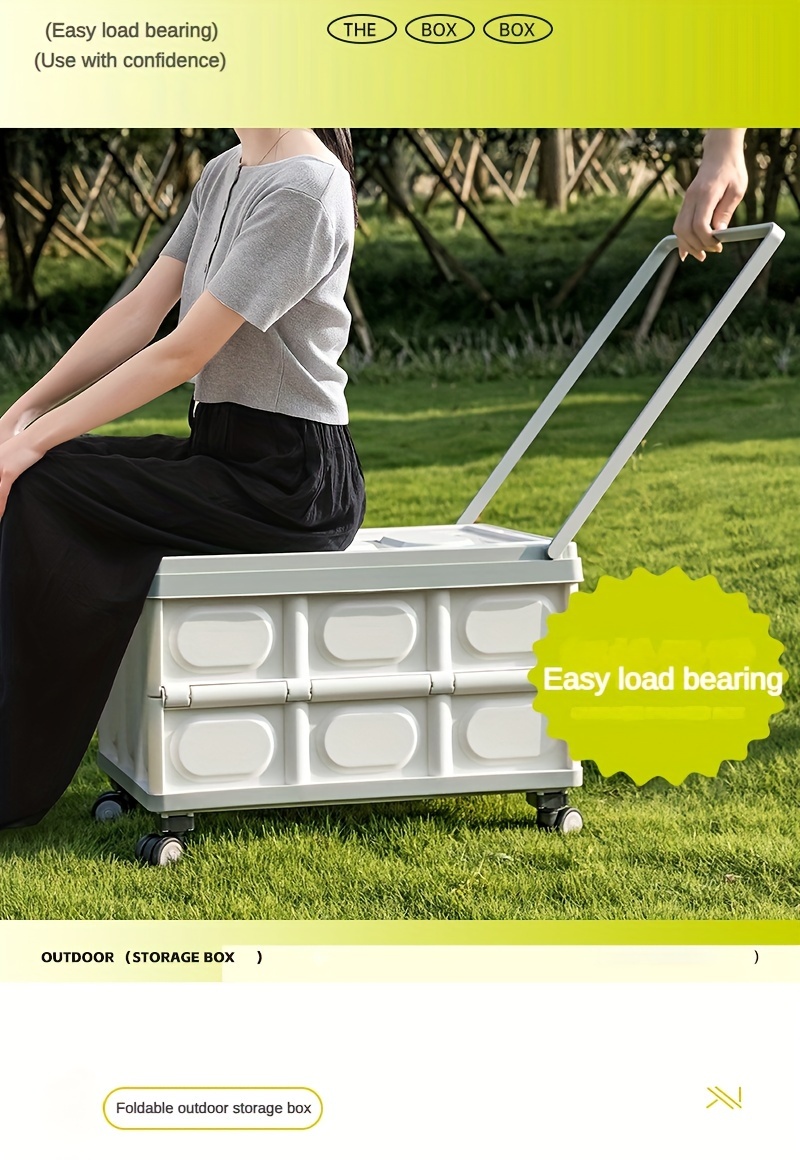 Versatile Fold Wheeled Box Outdoor Companion Camping Storage Temu