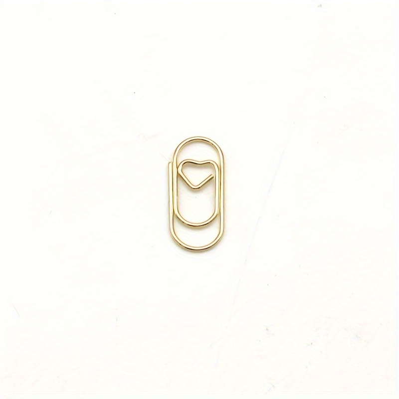20pcs Mini Heart-shaped Paper Clips - Retractable Spiral Clip Suitable For Office, Supplies, Metal Curly Pins For Binders, Journals, Crafts, Reports, Presentations
