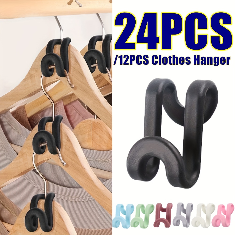 10PCS Clothes Hanger Connector Hooks Cascading Hanger Space Saving  Organizer US