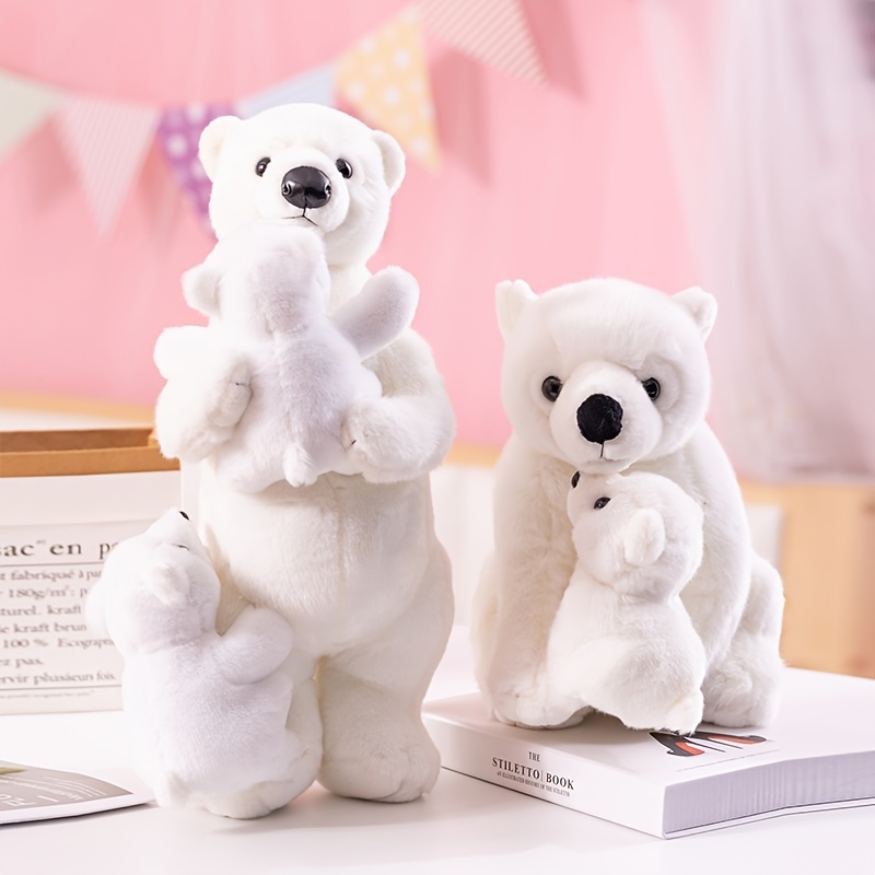 Polar Bear Parent Child Series Stuffed Animal Plush Cute - Temu