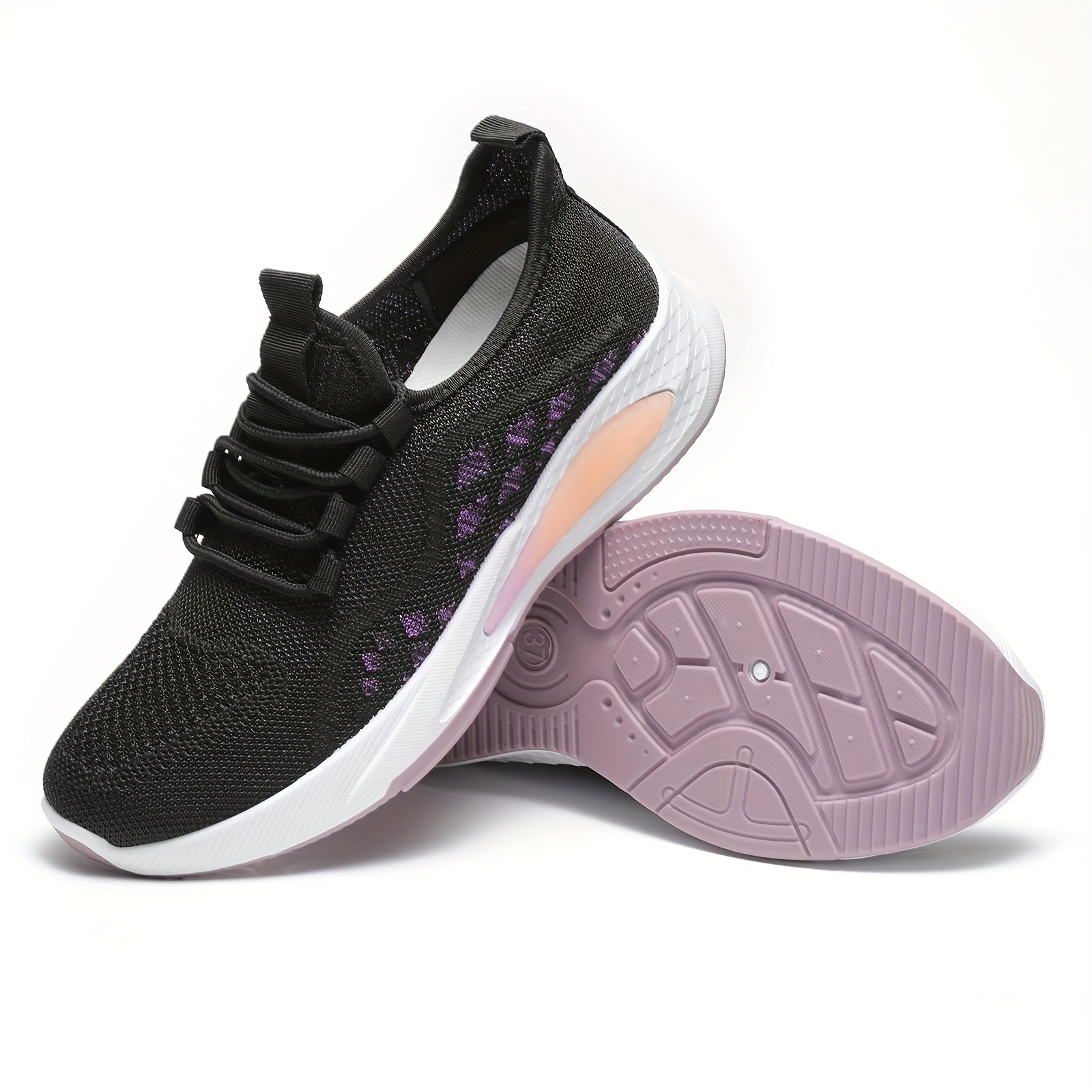 Women's Knitted Sports Shoes Breathable Comfortable Low Top - Temu