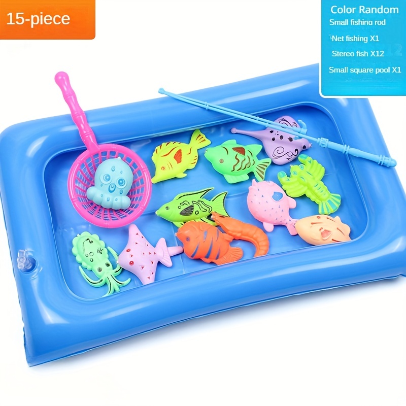 [Accessories Random] 15pcs Magnetic Fishing Set - Inflatable Pool, Party  Model, Play Games & More - Perfect Kids Summer Outdoor Toys