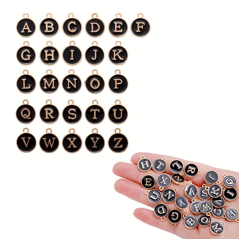 Abc Letter Charms Mini A z Alphabet Bracelet Necklace - Temu
