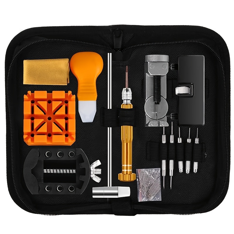 Kit de reparación de relojes, herramienta profesional de reparación de  relojes, kit de herramientas de repuesto de batería de reloj, 208 piezas,  juego