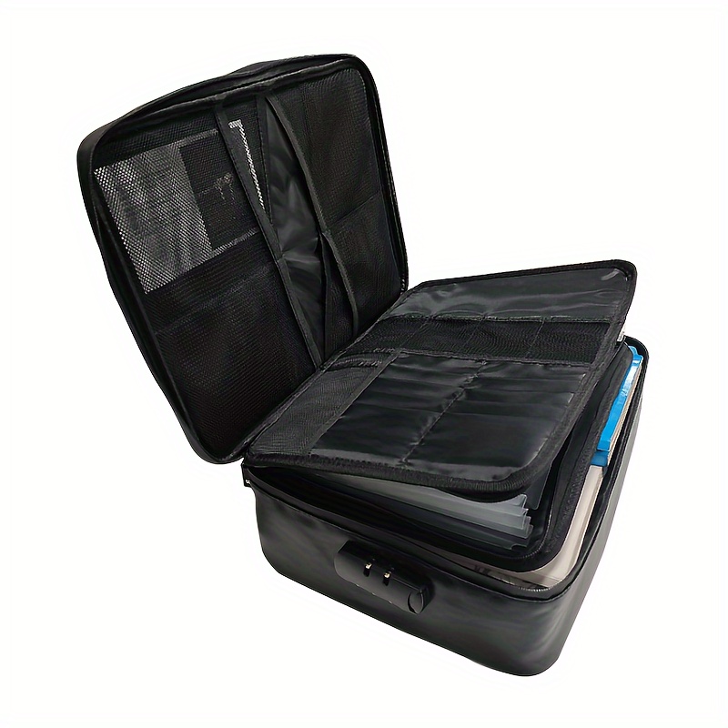 Document Storage Box For Travel And Business Lockable - Temu