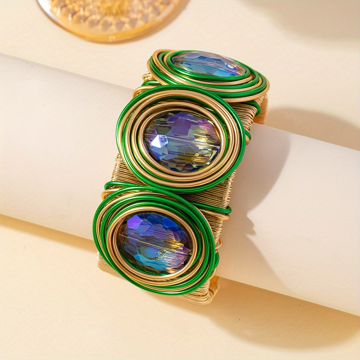 Exaggerated handmade creative multicolor aluminum wire temu united