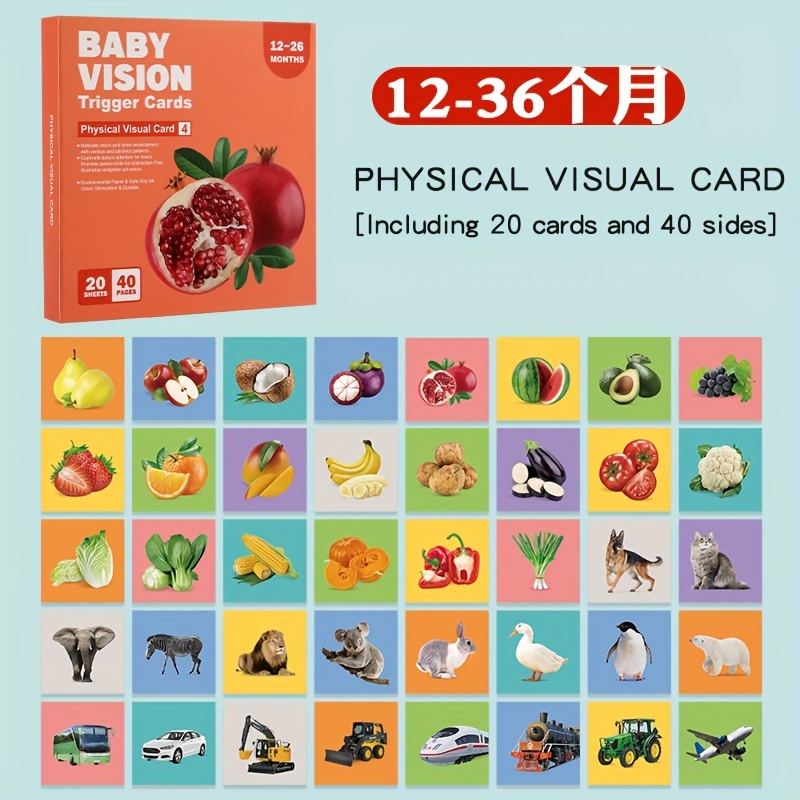 High Contrast Visual Cards for Infant Brain Development