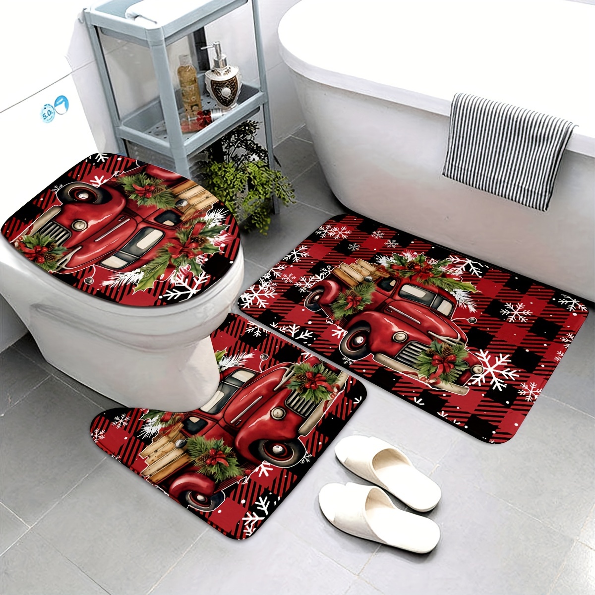 Red Bath Rugs & Mats - Bathroom, Bed & Bath
