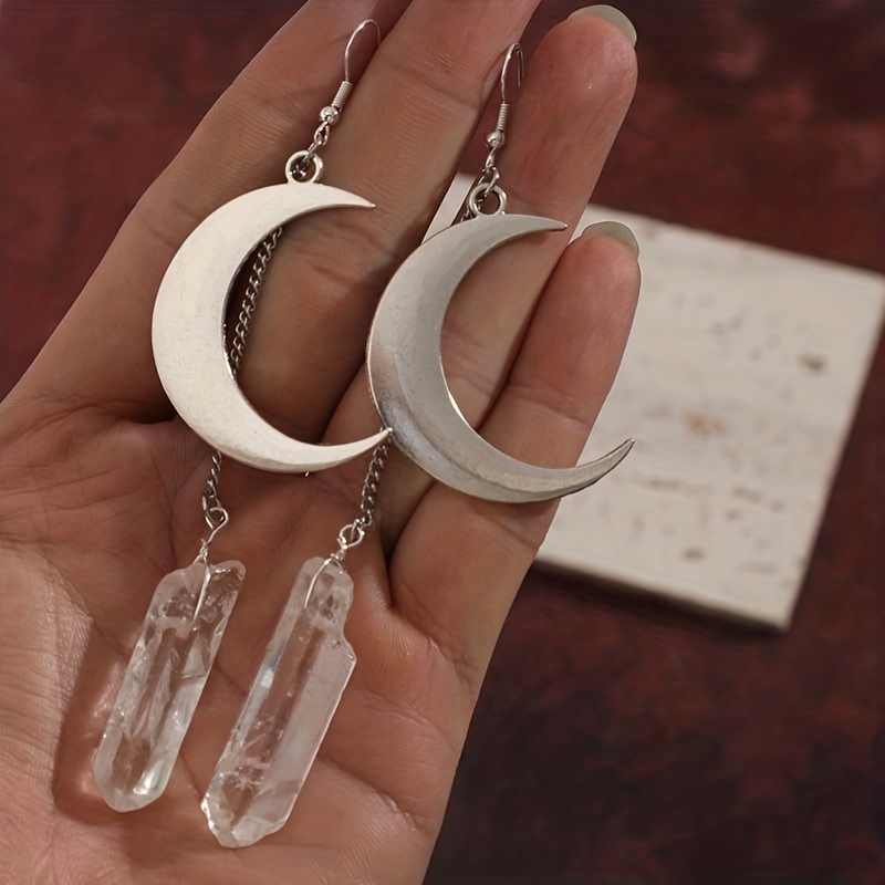 Vintage Gothic Moon Dangle Earrings