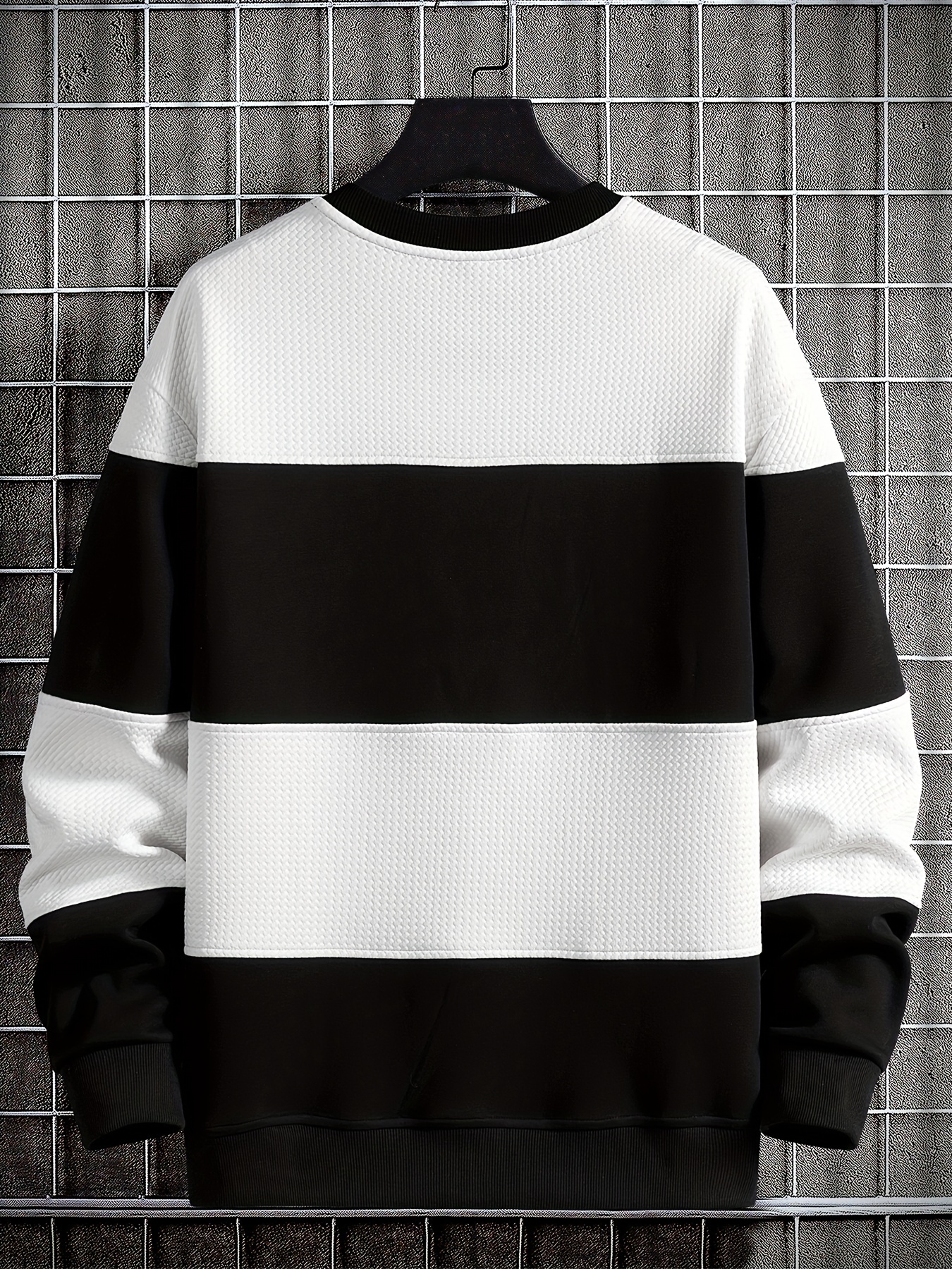 black and white striped sweatshirt mens