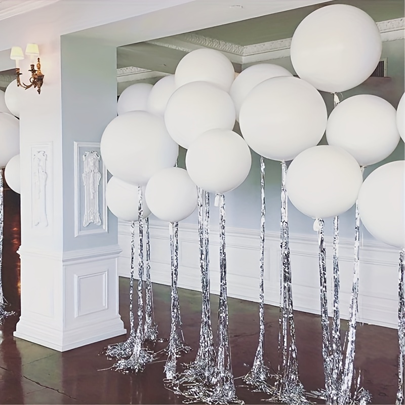 10 pezzi, palloncini grandi (45,72 cm), palloncini jumbo bianchi,  palloncini rotondi in lattice, decorazioni di carnevale per eventi di feste  di