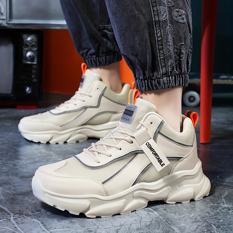 Men's Chunky Sneakers Breathable Ankle Top for Jogging Gym
