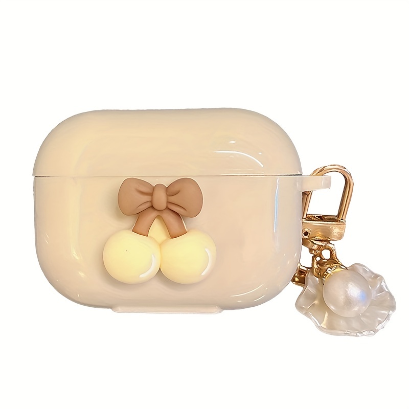 Cute Retro Beige Case For 1 2 3rd Generation Cherry Case For Pro