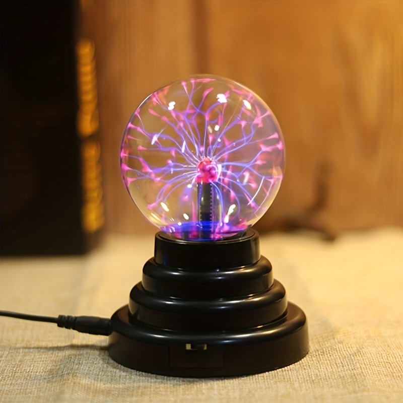 Bola de plasma de 5 pulgadas, juguetes de regalo de bola mágica con enchufe  USB, bola luminosa táctil de ritmo musical, luz mágica para decoración de